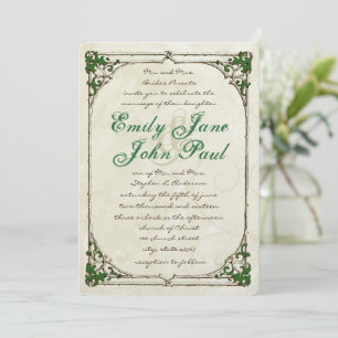 Invitación a la boda rústica de maricón en la fron