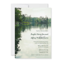 Invitación a la boda rústica de Mountain Lake