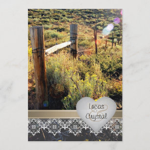 Invitación a la boda rústica de Mountain Meadow