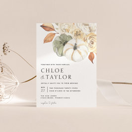 Invitación a la boda rústica de otoño