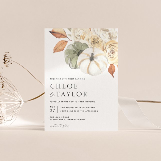 Invitación a la boda rústica de otoño (Subido por el creador)