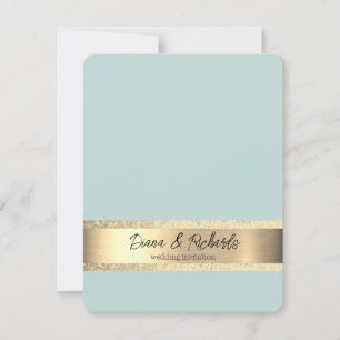 Invitación a la boda rústica de Relieve metalizado