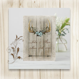 Invitación a la boda rústica de Rosas y vendedores