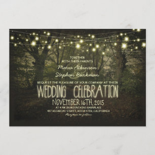 Invitación a la boda rústica de Tree Path