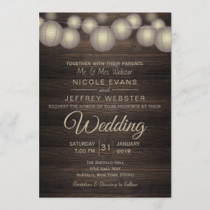 Invitación a la boda rústica de un herrero