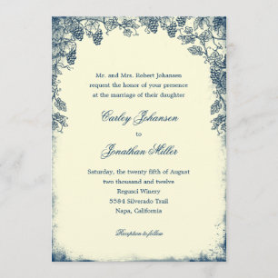 Invitación a la boda rústica de viñedos - Armada