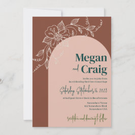 Invitación a la boda rústica del Boho floral del A