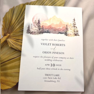Invitación a la boda rústica del desierto de las m