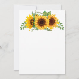 Invitación a la boda rústica elegante de girasol