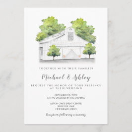 Invitación a la boda rústica en el campo de los gr