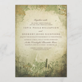 Invitación a la boda rústica en Woodland