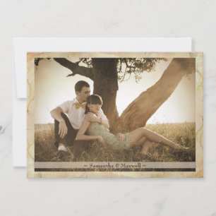 Invitación a la boda rústica, foto