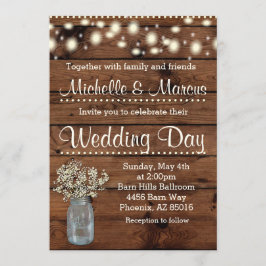 Invitación a la boda rústica, invitación a la boda