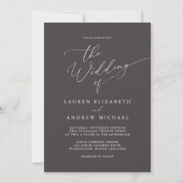 Invitación a la boda rústica Minimalista de color