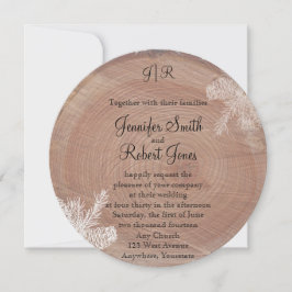 Invitación a la boda rústica por campo de los anil