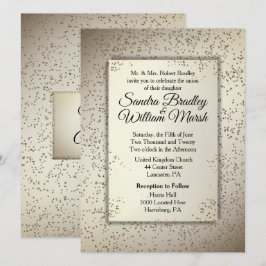 Invitación a la boda rústica Purpurina