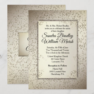 Invitación a la boda rústica Purpurina