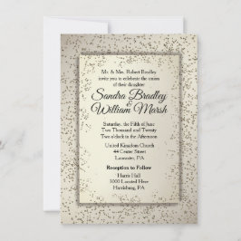 Invitación a la boda rústica Purpurina
