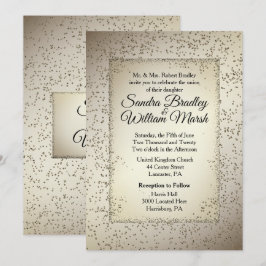 Invitación a la boda rústica Purpurina