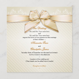 Invitación a la boda S2 para bandas de oro de cint