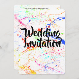 Invitación a la boda salpicada