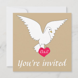 Invitación a la boda Sand Dove