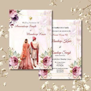 Invitación a la boda sij Invitación a la boda punj