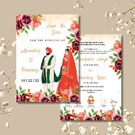 Invitación a la boda sij Invitación a la boda punj