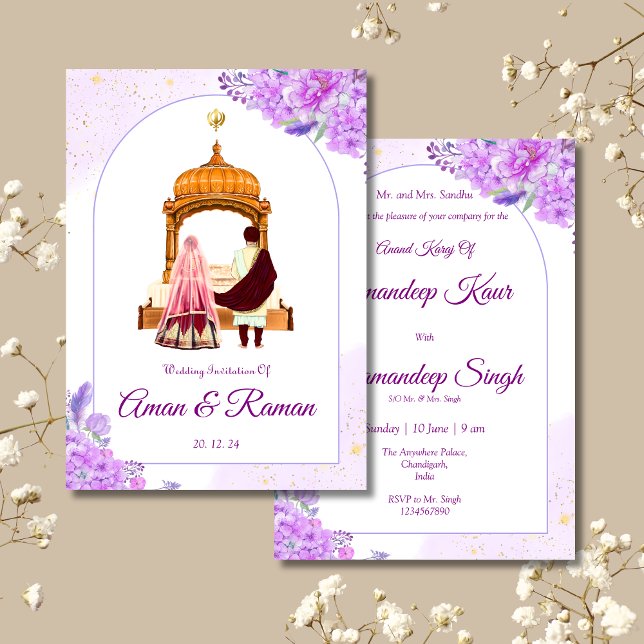 Invitación a la boda sij Invitación a la boda punj (Subido por el creador)