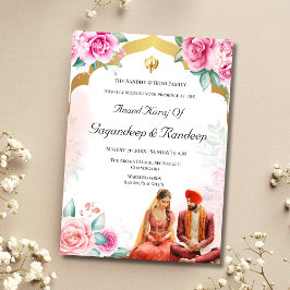Invitación a la boda sikh Anand karaj