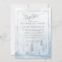 Invitación a la boda | Silver Blue Winter Wonderla