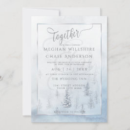Invitación a la boda | Silver Blue Winter Wonderla