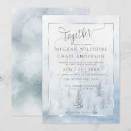 Invitación a la boda | Silver Blue Winter Wonderla