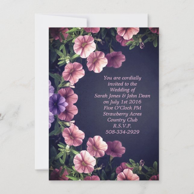 Invitación a la boda simple (Anverso)