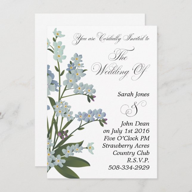 Invitación a la boda simple (Anverso / Reverso)