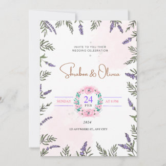 Invitación a la boda simple