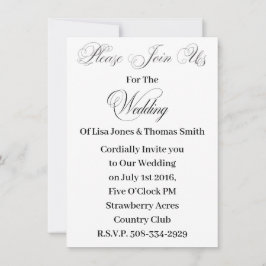 Invitación a la boda simple