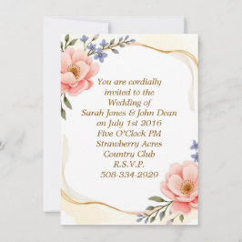 Invitación a la boda simple