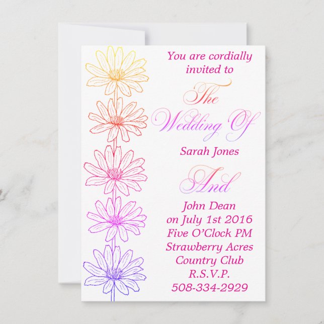 Invitación a la boda simple (Anverso)