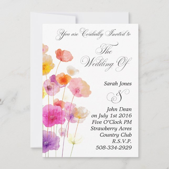 Invitación a la boda simple (Anverso)