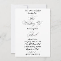 Invitación a la boda simple