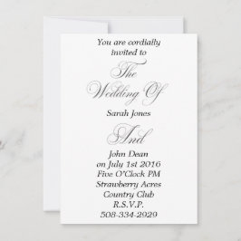 Invitación a la boda simple