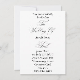 Invitación a la boda simple