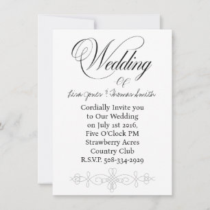 Invitación a la boda simple