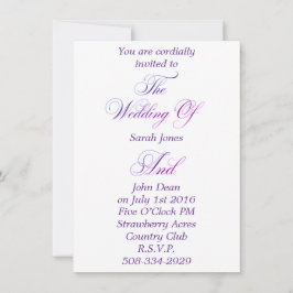 Invitación a la boda simple