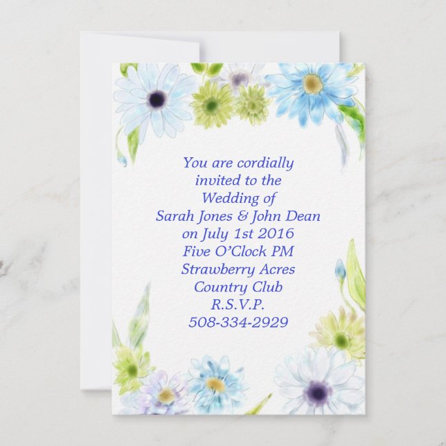 Invitación a la boda simple (Anverso)