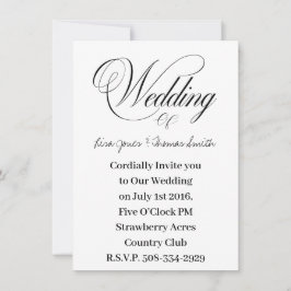 Invitación a la boda simple