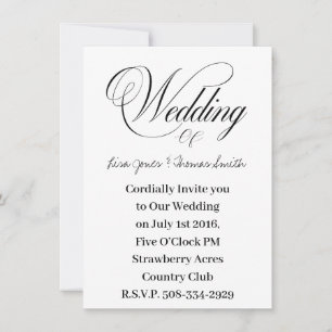 Invitación a la boda simple