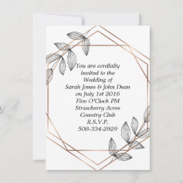 Invitación a la boda simple