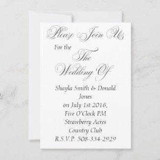 Invitación a la boda simple